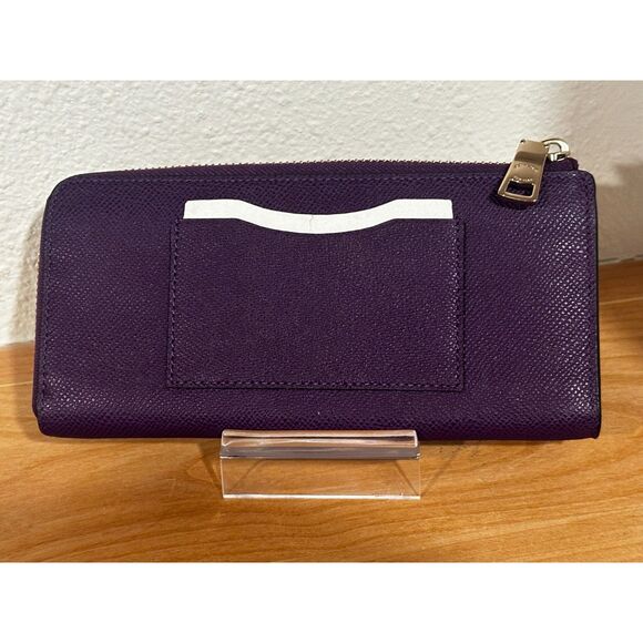 Coach Accordion Zip Wallet In Crossgrain Leather NWT - Picture 3 of 7